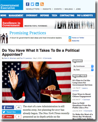 Do You Have What It Takes To Be a Political Appointee?