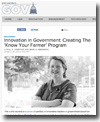 Innovation in Government: Creating The 'Know Your Farmer' Program