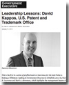 Leadership Lessons: David Kappos, U.S. Patent and Trademark Office